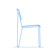 Furniture Side Chairs Prouve Standard Chair Contour Svg Vector, Free Vectors File